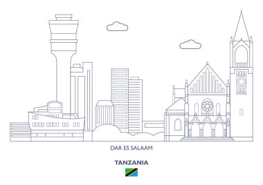 Dar Es Salaam City Skyline, Tanzania clipart