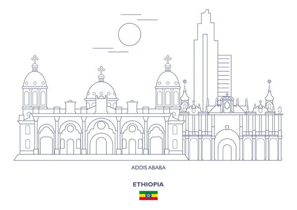 Addis Ababa City Skyline, Etiópia —  Vetores de Stock