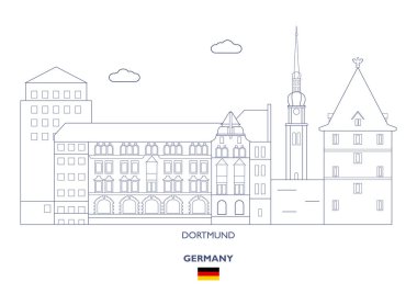 Dortmund şehir manzarası, Almanya