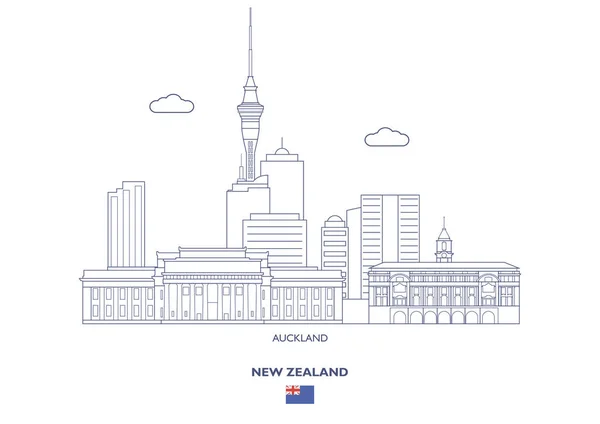 Skyline di Auckland, Nuova Zelanda — Vettoriale Stock