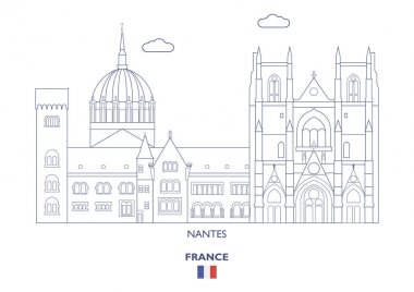 Nantes şehir manzarası, Fransa