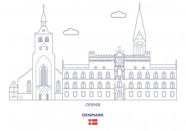 Odense şehir manzarası, Danimarka