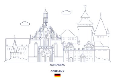 Nürnberg şehir manzarası, Almanya