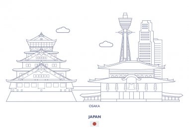 Osaka şehir manzarası, Japonya