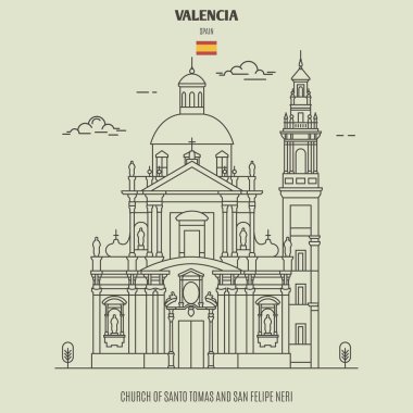 Valencia, İspanya 'daki Santo Tomas ve San Felipe Neri Kilisesi. La