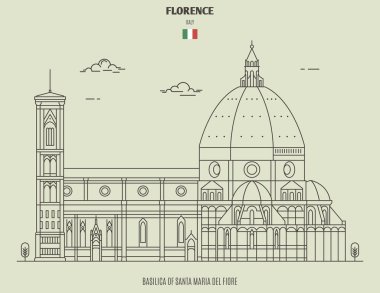 İtalya, Floransa 'daki Santa Maria del Fiore Bazilikası. Yer imi i