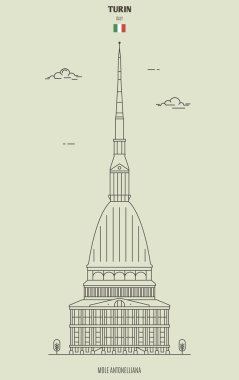 İtalya, Torino 'da Köstebek Antonelliana. Yer imi simgesi