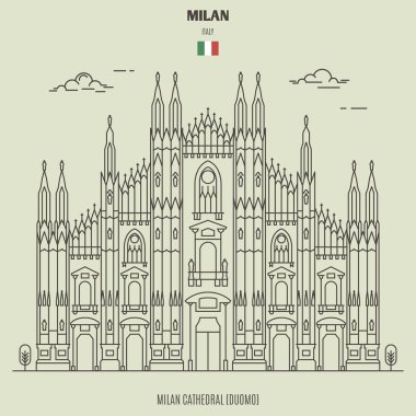 Milan Katedrali, İtalya. Yer imi simgesi