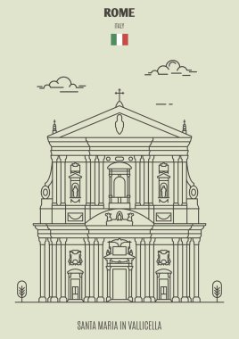Santa Maria Vallicella 'da, Roma, İtalya. Yer imi simgesi