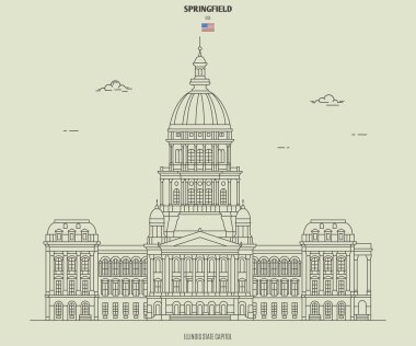 Illinois Eyalet Meclisi Springfield, ABD 'de. Doğrusal biçimde simge simgesi