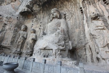 Luoyang longmen mağarasını Çin Buda