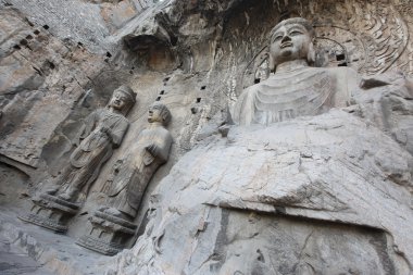 Luoyang longmen mağarasını Çin Buda