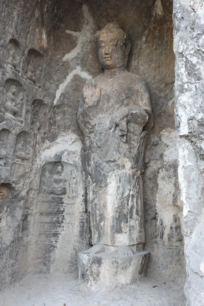 Luoyang Il Buddha di Longmen Grotte in Cina — Foto Stock