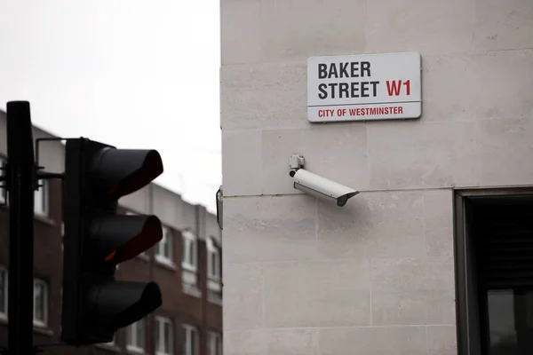 Лондон знак вулиці, вулиця Бейкер-стріт, Великобританія — стокове фото