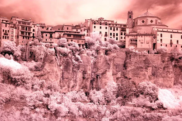 General view of Cuenca town in the morning. Castilla-La Mancha, — Stock Photo, Image
