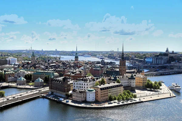 Widok Powietrza Sztokholm Szwecja — Zdjęcie stockowe