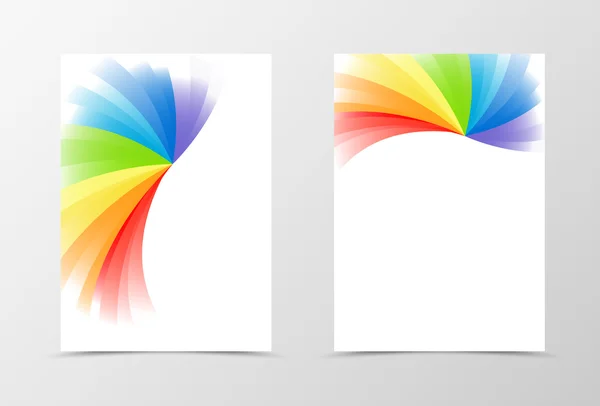 Diseño de plantilla de volante arco iris — Vector de stock