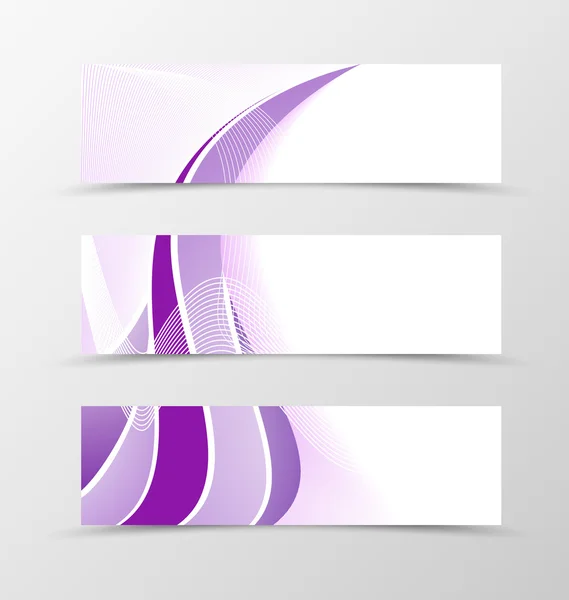 Set de banner de diseño liso — Vector de stock