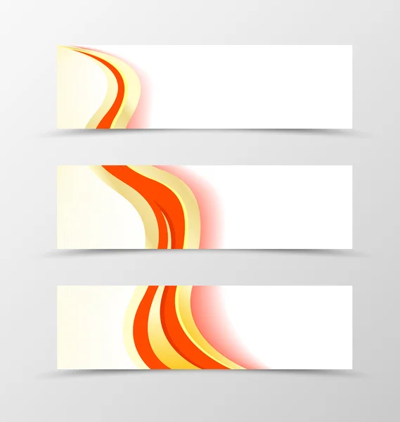 Set de banner de diseño liso — Vector de stock