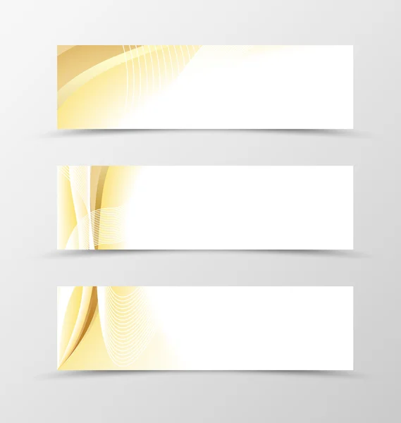 Satz Banner Gold-Design — Stockvektor