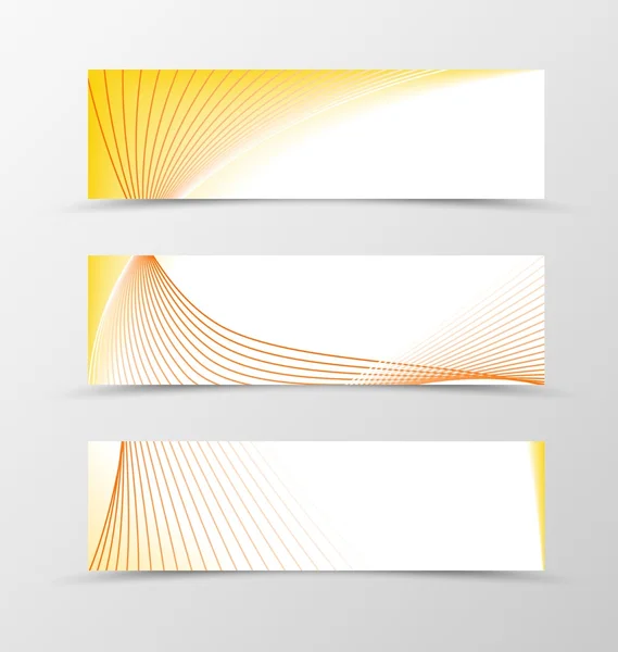 Set de banner de diseño liso — Vector de stock