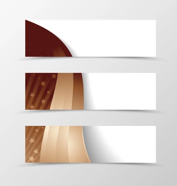 Set van golvende ontwerp van de banner — Stockvector