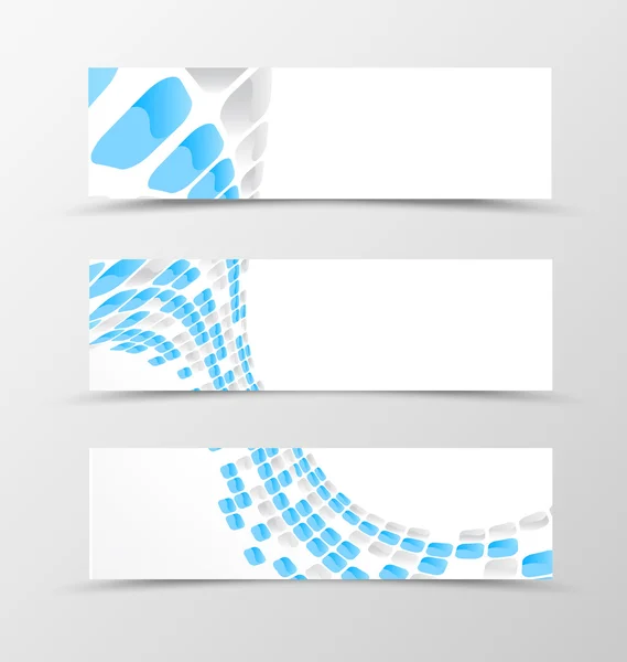 Set di banner wave design — Vettoriale Stock