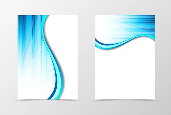 Diseño de onda de plantilla de folleto — Vector de stock