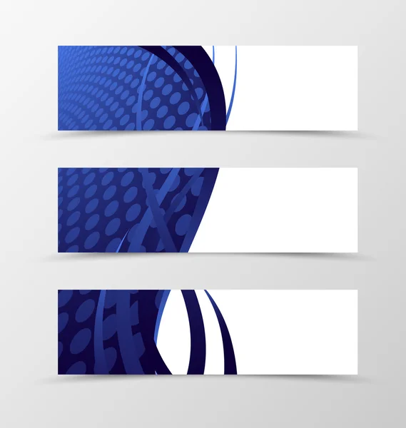 Set di banner wave design — Vettoriale Stock