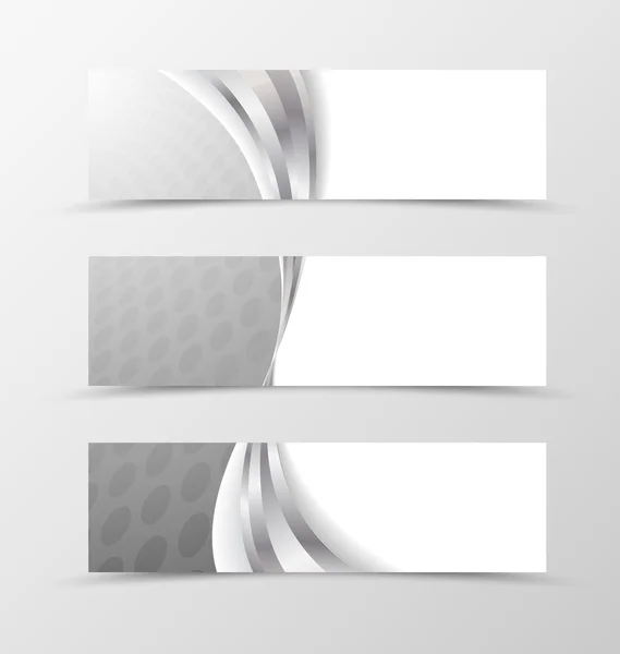 Set of header banner grid design — Stock Vector