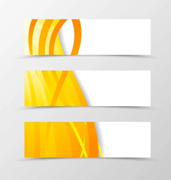 Conjunto de diseño de onda de banner de encabezado — Archivo Imágenes Vectoriales