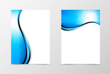 Açık ve geri dinamik dalga el ilanı şablonu tasarım