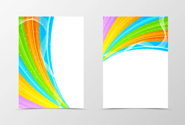Ön ve arka spektrum el ilanı şablonu tasarım — Stok Vektör
