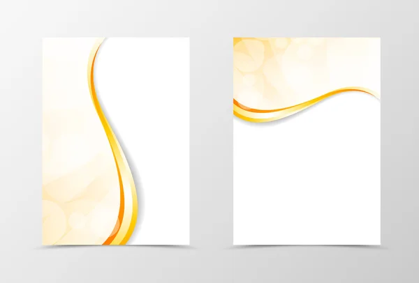 Voor- en achterkant licht glad flyer sjabloon ontwerpen — Stockvector