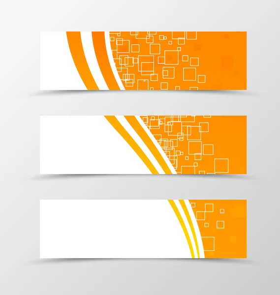 Set of header banner technologic design — Stock Vector