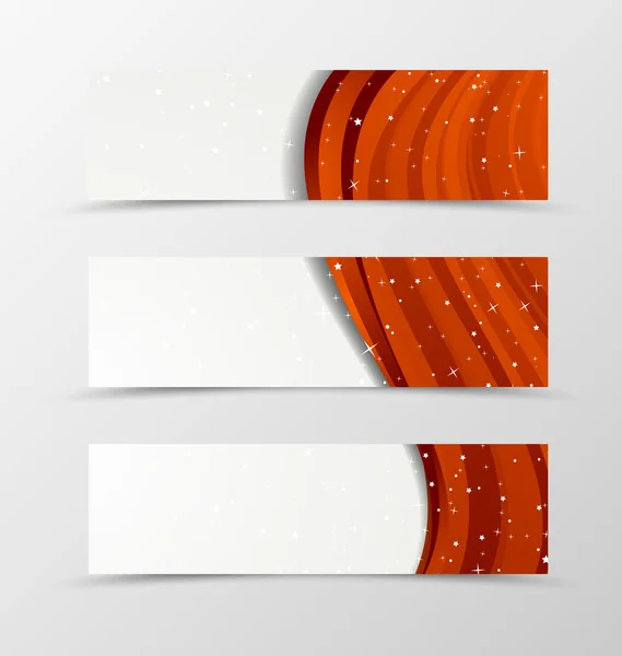 Set di intestazione banner wave design — Vettoriale Stock