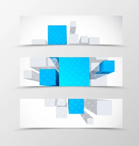 Set van de header banner dynamische geometrisch ontwerp — Stockvector