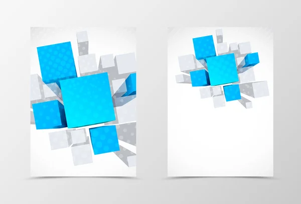 Açık ve geri dinamik geometrik flyer şablonu tasarım — Stok Vektör