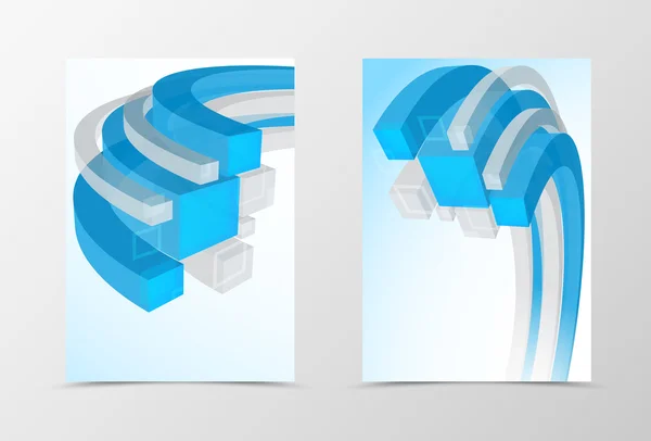 Design dinamico del modello di volantino geometrico anteriore e posteriore — Vettoriale Stock