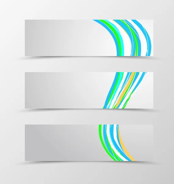 Set di intestazione banner design dinamico — Vettoriale Stock