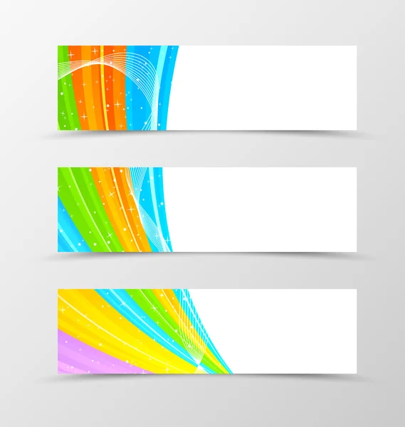 Set van spectrum ontwerp van de banner van de kop — Stockvector