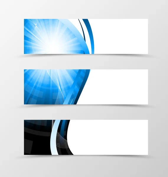 Set van de header dynamisch futuristische ontwerp van de banner — Stockvector