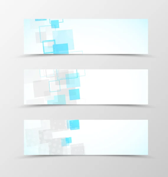 Set van de header banner dynamische geometrisch ontwerp — Stockvector