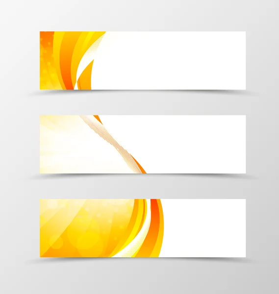 Satz von Header-Banner Welle Design — Stockvektor