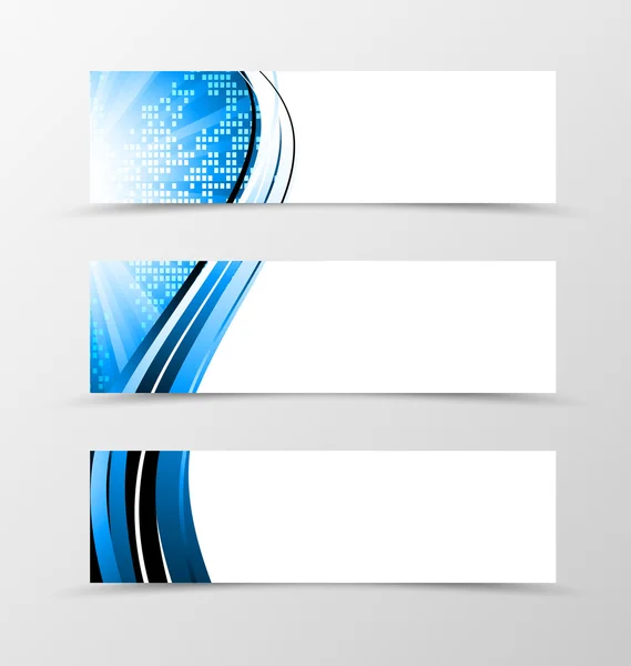 Conjunto de encabezado banner diseño futurista dinámico — Vector de stock