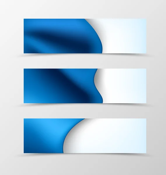 Set of header banner dynamic wave design — Stock Vector