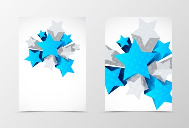 Açık ve geri dinamik geometrik flyer şablonu tasarım