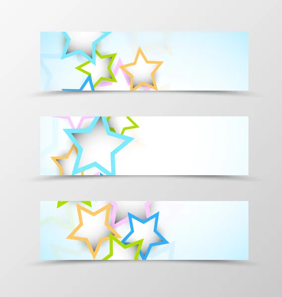 Set of header banner dynamic design — Stock Vector