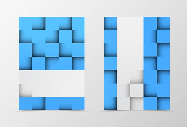 Modèle de flyer géométrique avant et arrière — Image vectorielle