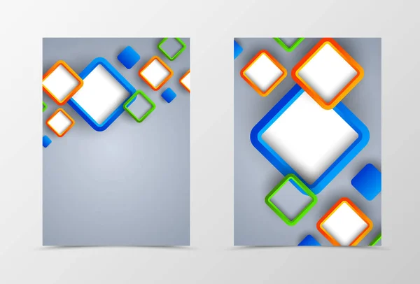 Modèle de flyer dynamique avant et arrière — Image vectorielle
